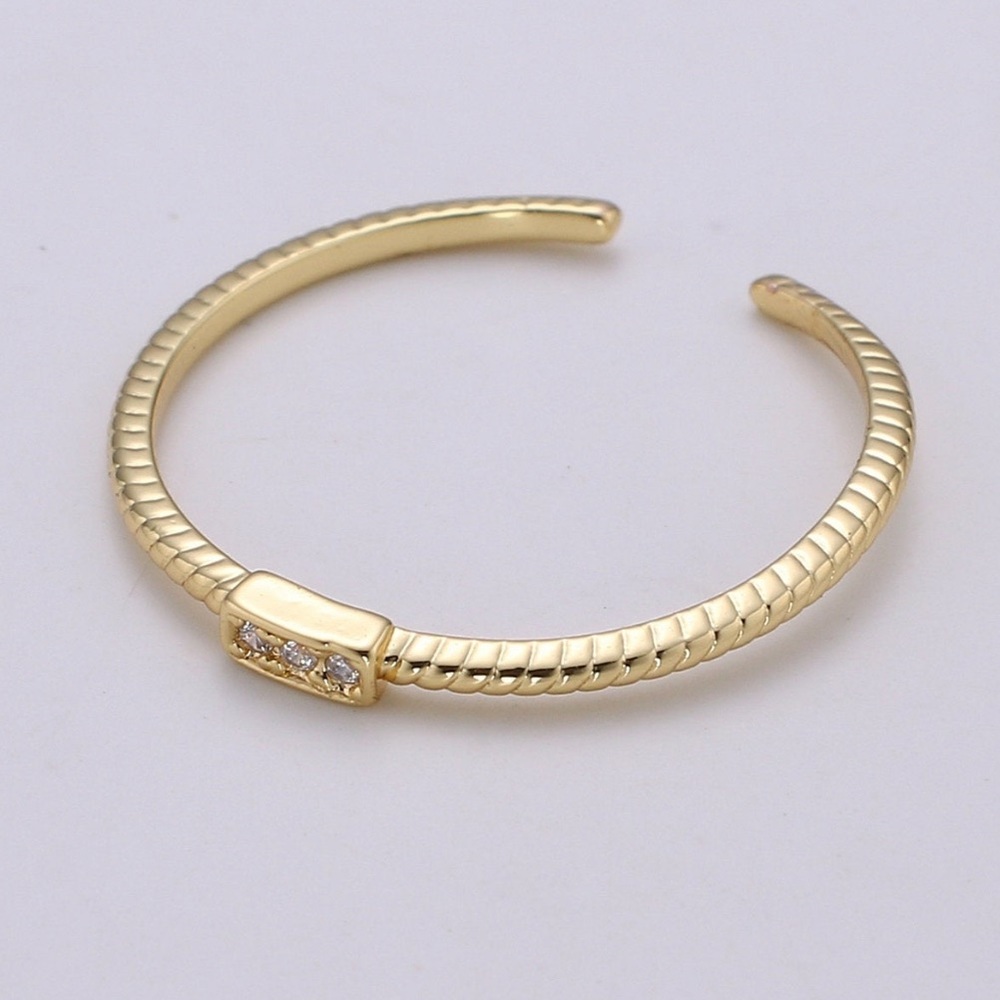 Trilogy Pave CZ Gold Ring